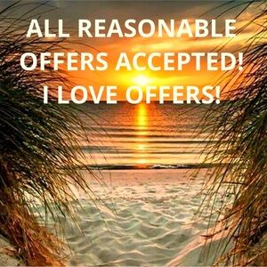 All reasonable offers will be accepted on most items. Feel free to LMK!